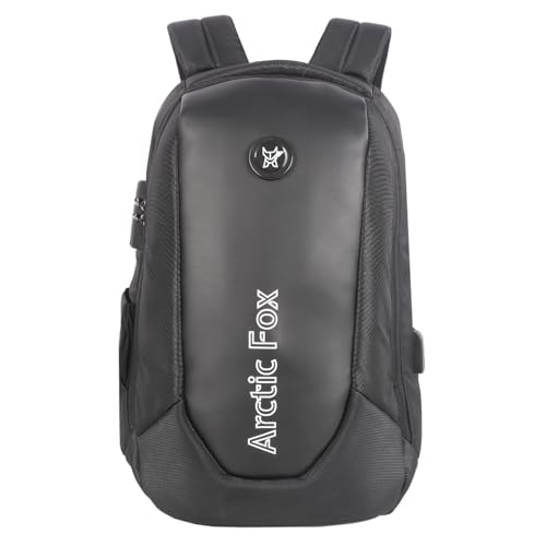 Arctic Fox Ranger Anti-Theft Backpack with USB Charging Port | 35 Ltr Capacity | Multipurpose Backpack |Rain Cover | Number Lock | 15.5 Inch Laptop Backpack (Black)