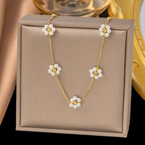 Image of Zeffy Pearl Necklace 4MM /6MM /8MM Dainty Round Imitation Pearl Choker Necklace Wedding Pearl Necklace Delicate Jewelry for Women Simple Bridesmaid Jewelry Gifts