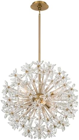 Crystorama Adley 23.75'' Aged Brass Chandelier