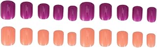 FRCOLOR 48 Peças Remendo De Unhas Falsas Decalques De Arte De Unhas Meninas Unhas Falsas Decoração De Arte De Unhas Pontas De Unhas Femininas Unhas Falsas Meninas Unhas Falsas Abs