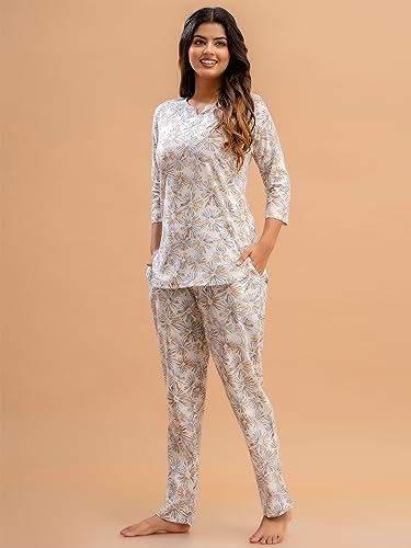 Image of feranoid Women Full Sleeves Cotton Nightsuits