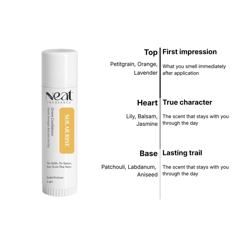 Image of Deodorant Stick - 6gm | Solar Rise Floral Fragrance | Odor & Sweat Control | Gentle, Natural Formula & Chemical Free | Travel Mini Size Solid Deodorant for Men & Women