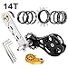 Lljsszr Single Speed Bike Conversion Kit with Cassette Spacer and Torque Control, 14T Silver
