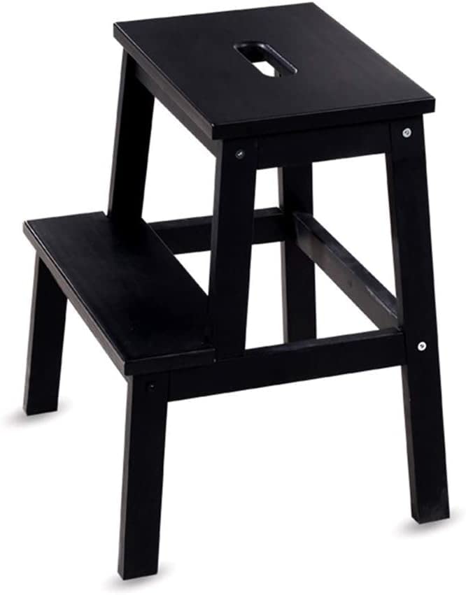 Escabeau portable blanc 2 marches escabeau de chaise d'escalier élargi bois
