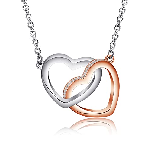 PLITI Niece Necklace From Aunt Uncle Niece Birthday Gift To My Beautiful Niece Inspirational Interlocking Heart Pendant2