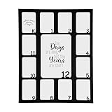 Modern Mama Memories K-12 School Photo Mat - Fits Any 11x14 Picture Frame *Frame Not Included* - Holds (1) 5x7 & (12) 2x3 Wallet Size Photos - Perfect for School Picture Frame K-12 (Black Mat)