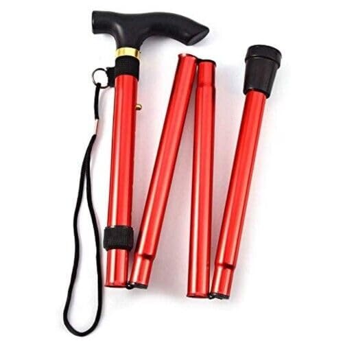 Walking Stick Easy Folding Adjustable Aluminium Cane for Men Women Lightweight Collapsible Sticks Extandable Height