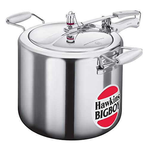 Hawkins Bigboy Aluminum 18 Litre Pressure Cooker with Separators and Grid to Cook Different Foods At the Same Time