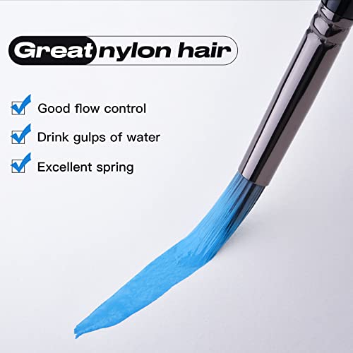 Paint Brushes For Acrylic Painting Artist Paint Brush Set 24 Acrylic Oil Paint Brushes Set Knife For Acrylic, Oil, Watercolor And Gouache With Cloth Roll And Painting Knife #TOP1