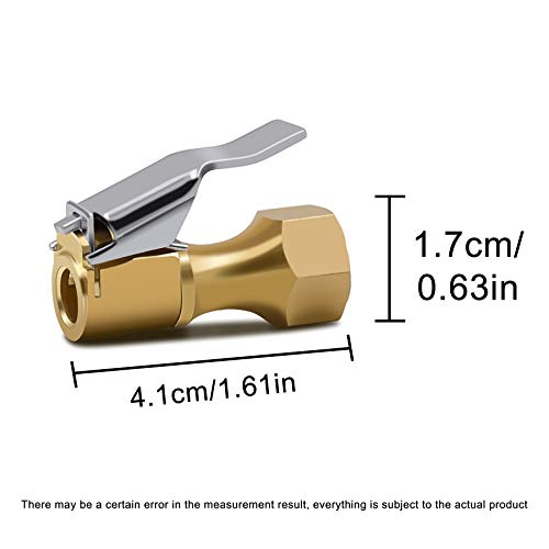 Safelife Brass Air Chuck Closed Flow Tire Chuck Heavy Duty Lock On Tire Inflator Chuck With Clip #TOP6