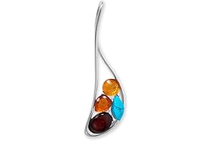 Sterling Silver Slide Pendant with Gemstones