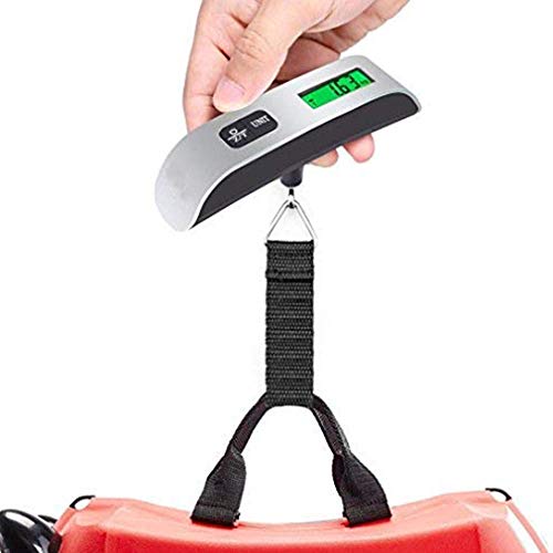 GOCTOS-Digital-Hanging-Luggage-Scale-Rubber-Paint-Temperature-Sensor-110-Pounds-Silver