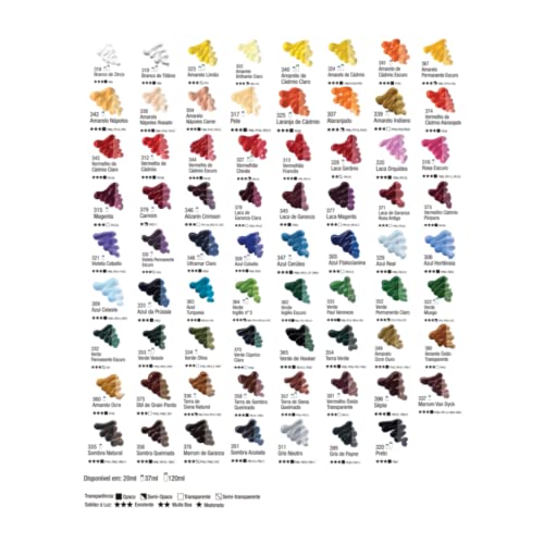 Estojo Tita Óleo Classic Colors Acrilex com 8 Bisnagas Multicor 20ml