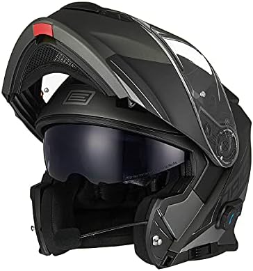 ORIGINE Motorradhelm Bluetooth Klapphelm Integralhelm ECE Mit Doppelvisier