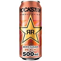 Rockstar Energy Drink Zero Sugar Peach Geschmack, 12x500ml – koffeinhaltig – Ansicht 3