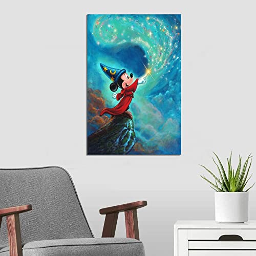 Liinh Cartoon Mickey Fantasia Poster Decorative Painting Canvas Wall Art Living Room Posters Bedroom Painting 12X18Inch(30X45Cm) #TOP6