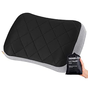 TREKOLOGY TPU, Aufblasbares Kissen, Camping Kissen, Reisekissen Aufblasbar – Praktisches Kopfkissen zum Camping, Outdoor, Backpacking, für Auto, Flugzeug, Strand – Ideal Für Urlaub und Reise