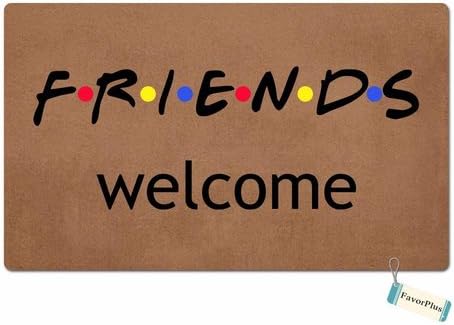 FavorPlusFriends Welcome Funny Entrance Custom Doormat Door Mat Machine Washable Rug Non Slip Mats Bathroom Kitchen Decor Area Rug 18X30 Inch