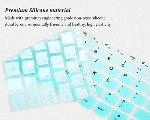 Image of CASEDAO Keyboard Cover Skin For Lenovo Flex 5 14 2-In-1 Laptop /Yoga 7I 5I,Lenove Idepad S540 14 Inch /Lenovo Ideapad 5 14 inch /Ideapad Slim 7 14, Keyboard Skin Protector For Lenovo Flex 5 14 inch-Gradual Mint
