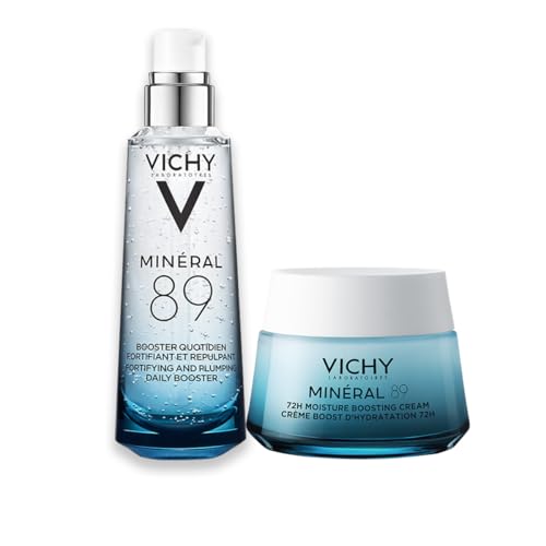 Vichy MinéRal 89 Siero Booster 75 Ml + MinéRal 89 Crema Leggera 50 Ml | Duo Routine Ultra Idratante Viso-image