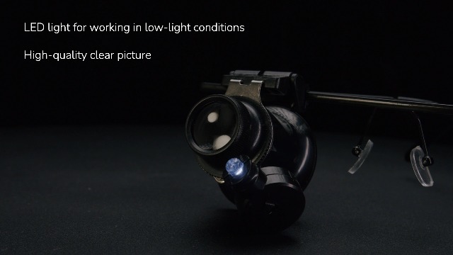 Levenhuk Zeno Vizor G1 – Occhialini Ingranditori 20x Con Luce LED, Ideali Per Riparazioni E Hobby, Da Indossare Come Un Paio Di Occhiali