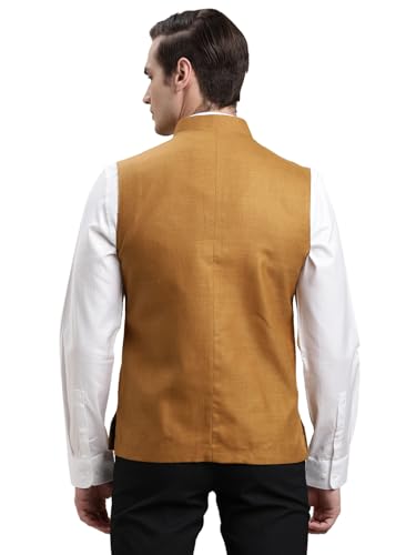 Image of Turtle Men Polycotton Solid Formal Nehru Jacket||Men's Ethnic Jacket