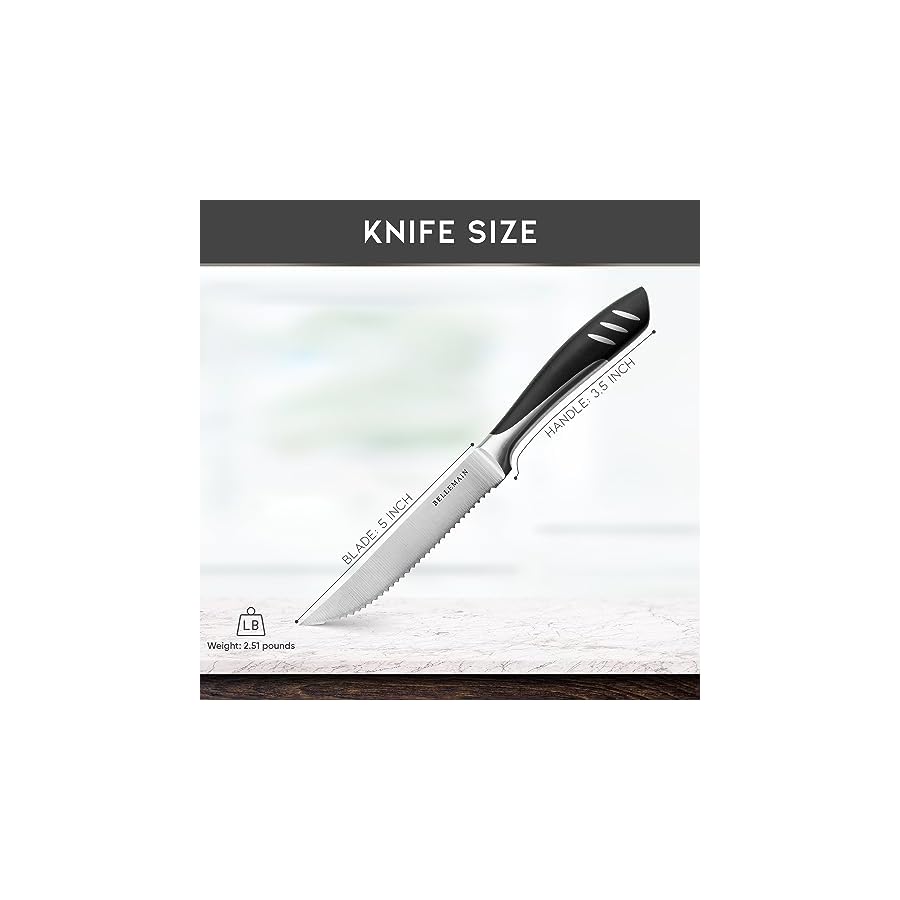 Bellemain-Premium-Steak-Knives-Set-of-8-Kitchen-Knife-Sets-with-Steel-Blades-for-Precise-Cutting-Lightweight-Steak-Knife-Set-Stainless-Steel-Durable-Serrated-Steak-Knives-Dishwasher-Safe Bellemain Premium Steak Knives Set of 8, Kitchen Knife Sets with Steel Blades for Precise Cutting, Lightweight Steak Knife Set Stainless Steel & Durable, Serrated Steak Knives Dishwasher Safe