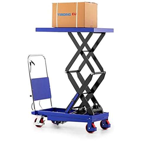Pallit Hubtischwagen XX hydraulisch | 350 kg Tragkraft | 1300 mm Hubhöhe | Plattform: 910 x 500 mm | Hubtisch Cover