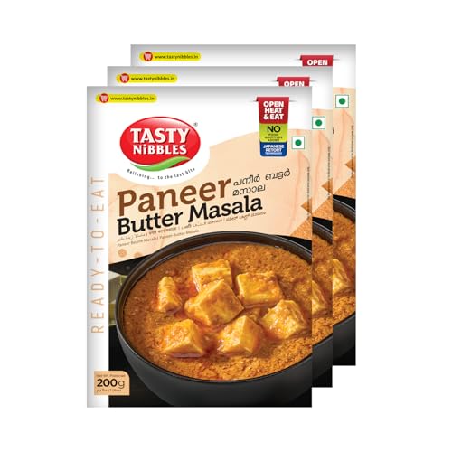 Image of Tasty Nibbles Ready to Eat Paneer Butter Masala 200g | Open Heat & Eat | Vegetarian | No Added Preservatives | Japanese Retort Technology [Pack of 3 ]