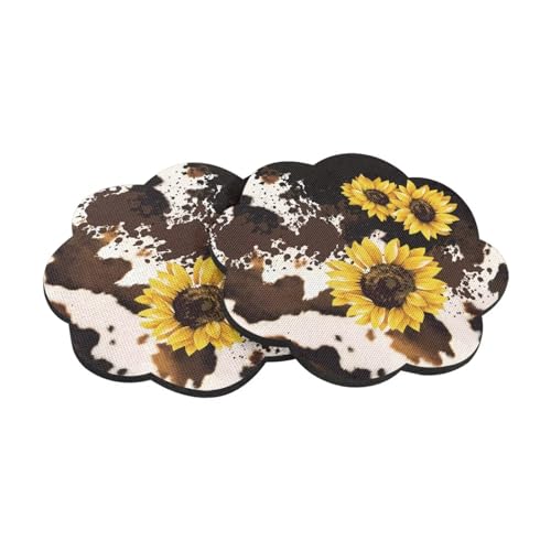 Portavasos para carro con diseño de girasol miniatura 4