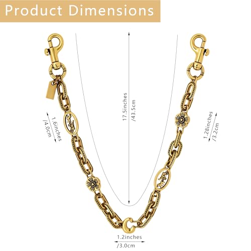 Image of Bag Chain Charm for Handbag, Purse Wallet &Pants Chain Jean Chains, Vintage Bag Strap Chains Extender