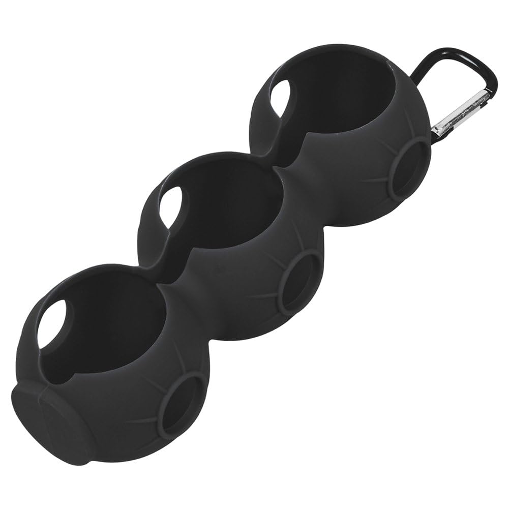 Lamdbao Silicone Golf Ball Clip,Golf Ball Holder with Carabiner, Three-hole Golf Ball Carrying Pouch with Secure Hook for Golf Bag