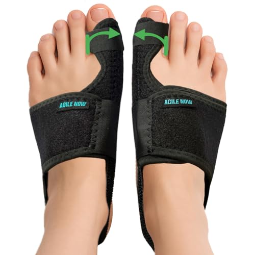 AGILE NOW 2 vendajes para juanetes, cómoda férula para los dedos de día y noche, material suave y transpirable, soporte para el dedo gordo del pie
