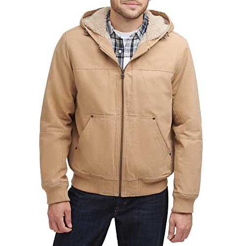 Image of Levi's Men's Workwear Cotton Canvas Hooded Bomber Jacket