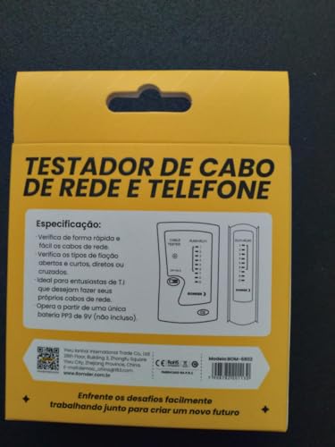 Testador Cabo de Rede e Telefone RJ45 e RJ11 Cabo Internet e Telefonia