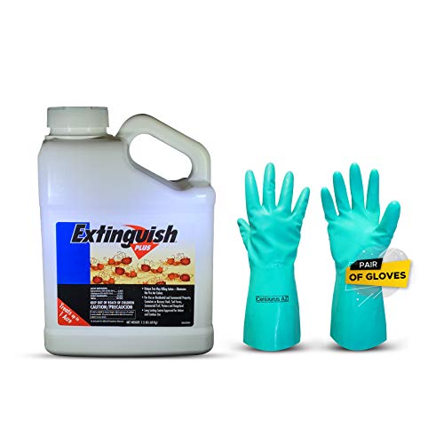 Centaurus AZ Extinguish Plus Fire Ant Bait Fast Acting and Long Lasting Prevention Eliminates Colonies Kills The Queen and Workers Ants Quick Knockdown Plus Chemical Resistant Gloves, 1.5 LB