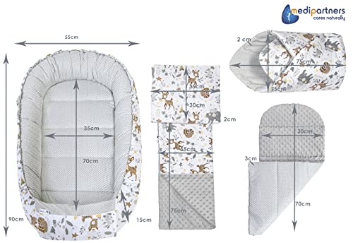 Medi Partners Babynest Nestchen Set für Neugeborene 100x60x15 Babynestchen – Ansicht 2