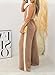 Pink Queen Sleeveless Jumpsuits for Women Trendy Colorblock Stripe Office Night Out Club Rompers with Pockets Camel S
