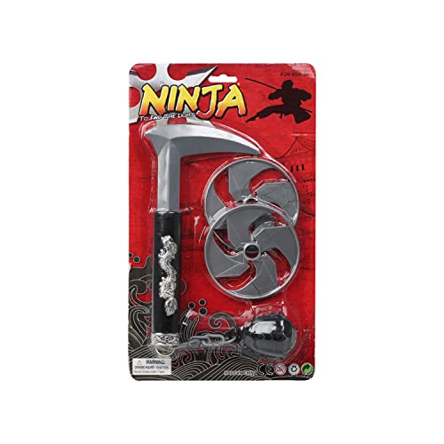 BigBuy Kids- Kit de Armas de Guerrero Ninja, Multicolor (S1131476)
