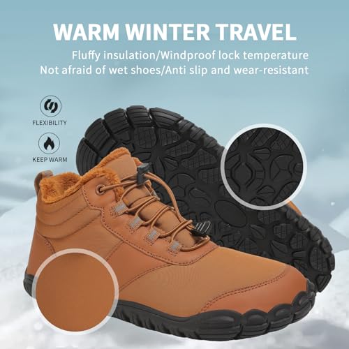 Winter Hike Barefoot Boots,Warm Zero Drop Snow Boot Slip On Barefoot Footwear - Minimalist Warm zero Drop, Non-Slip Snow Boots, Wide Fit Barefoot Boots for Women & Men4