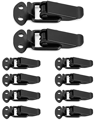 QWORK 10 Stück Kistenverschluss, tischplattenverbinder, Spannverschluss, hebelverschluss, für Case Box, Toolbox, Schublade, Schrank