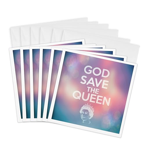 Cartes de vœux Bokeh Glitter dorées 3dRose | Lot de 6 formats carrés 15x15 cm