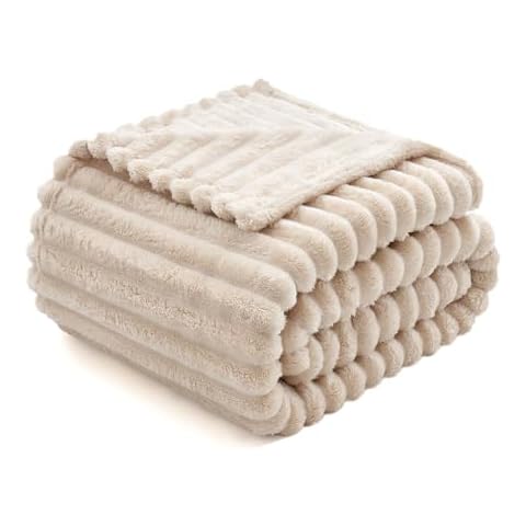 MIULEE Couverture Polaire Beige 150x200 cm Cover