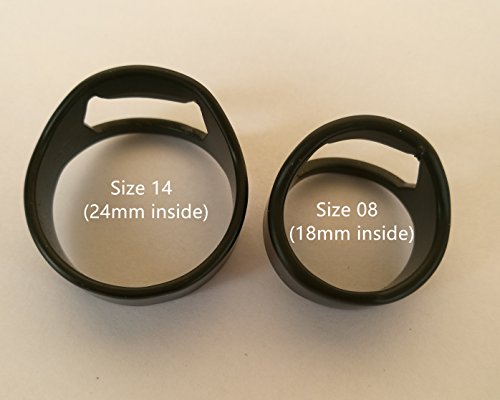 L & H Household 3 X 4 Sizes Finger Ring Beer Bottle Opener Stainless Steel Black Bar Outdoor Sports Tool - Pack Of 12 #TOP4