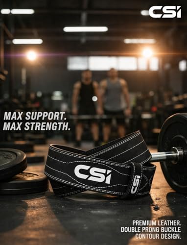 Buy CSI Suede Leather 6MM Powerlifting GymBelt Black - Image 7