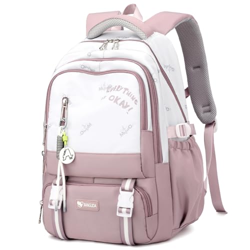 Amythe Mochila Escolar para Adolescentes - Mochila de Viaje Ligera e Impermeable de 36L para Niñas y Niños 10-22años, Bolso Colegio Casual Grande para Portátil -Morado