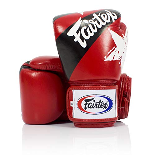 Image of Fairtex Muay Thai Style Sparring Gloves, Red /Black, 12-Ounce