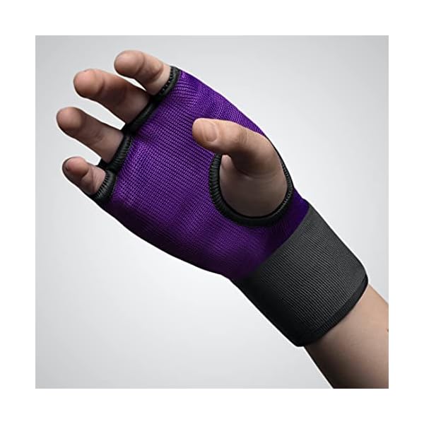 Hayabusa-Quick-Gel-Boxing-Hand-Wrap-Gloves Hayabusa Quick Gel Boxing Hand Wrap Gloves - Purple/Black, Small