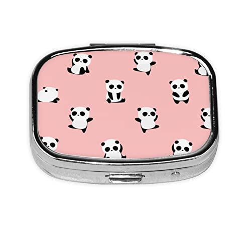 かわいいパンダ ピルケース 薬ケース 2段分割 長方形 ケース 薬入れ 錠剤ケース 習慣薬箱 サプリメントケース サプリケース 軽量 耐久性 飲み忘れ防止 携帯型 コンパクト