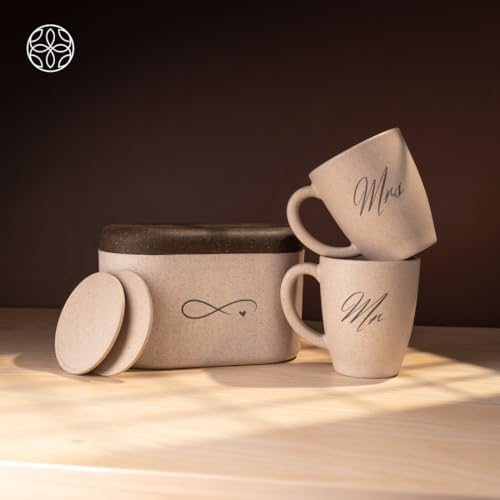 Image of Irida Naturals Ever After Couple's Mug & Coaster Marriage Gift Set